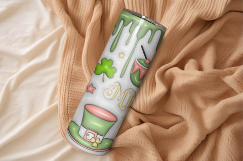 3D Inflated Puff St Patrick’s Day Tumbler Wrap 3D Paper Rupkotha 