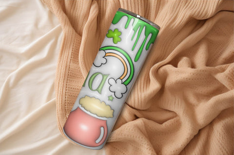 3D Inflated Puff St Patrick’s Day Tumbler Wrap 3D Paper Rupkotha 