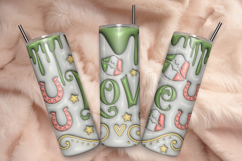 3D Inflated Puff St Patrick’s Day Tumbler Wrap 3D Paper Rupkotha 