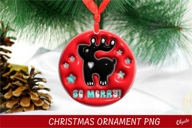 3D Inflated Puff Sublimation. Cardinal Christmas Ornament PNG Sublimation Olga Terlyanskaya 