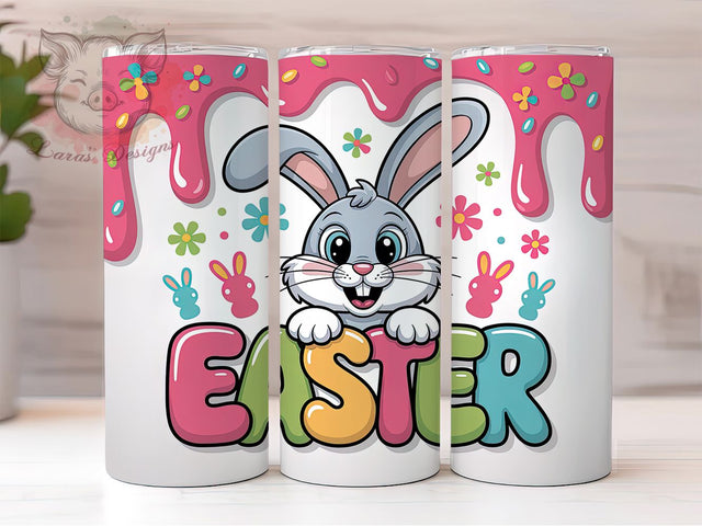 3D Inflated Rabbit Egg Tumbler, Inflated Bunny Tumbler, Easter Egg Wrap, Stylish 20oz Wrap, Sublimation Design, Trendy Gift Idea, Inspirational Easter Tumbler Sublimation Lara' s Designs 