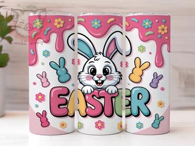 3D Inflated Rabbit Egg Tumbler, Inflated Bunny Tumbler, Easter Egg Wrap, Stylish 20oz Wrap, Sublimation Design, Trendy Gift Idea, Inspirational Easter Tumbler Sublimation Lara' s Designs 