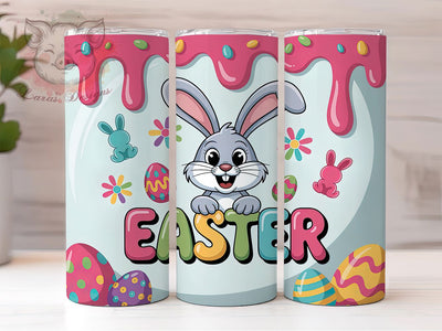 3D Inflated Rabbit Egg Tumbler, Inflated Bunny Tumbler, Easter Egg Wrap, Stylish 20oz Wrap, Sublimation Design, Trendy Gift Idea, Inspirational Easter Tumbler Sublimation Lara' s Designs 