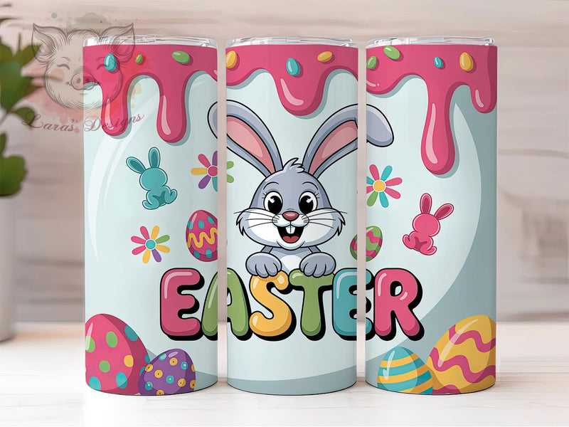 3D Inflated Rabbit Egg Tumbler, Inflated Bunny Tumbler, Easter Egg Wrap, Stylish 20oz Wrap, Sublimation Design, Trendy Gift Idea, Inspirational Easter Tumbler Sublimation Lara' s Designs 