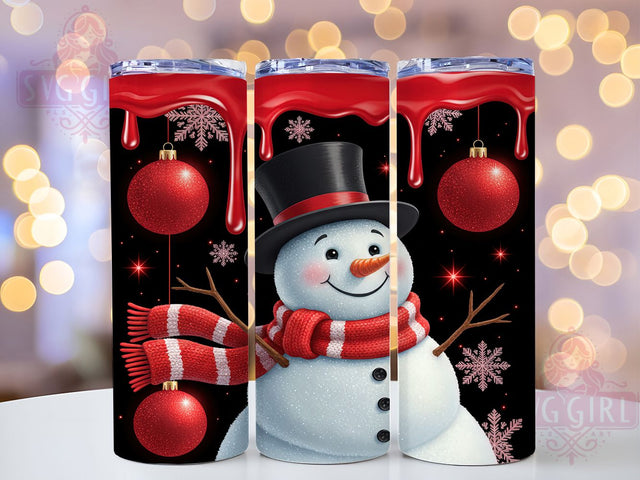 3D Inflated Snowman Christmas Tumbler, Christmas Snowman Sublimation Design, Festive Holiday Cup Art, 20oz Xmas Tumbler, Whimsical Snowman Mug, Stylish Christmas Cup, Cozy Winter Wrap Sublimation SvggirlplusArt 