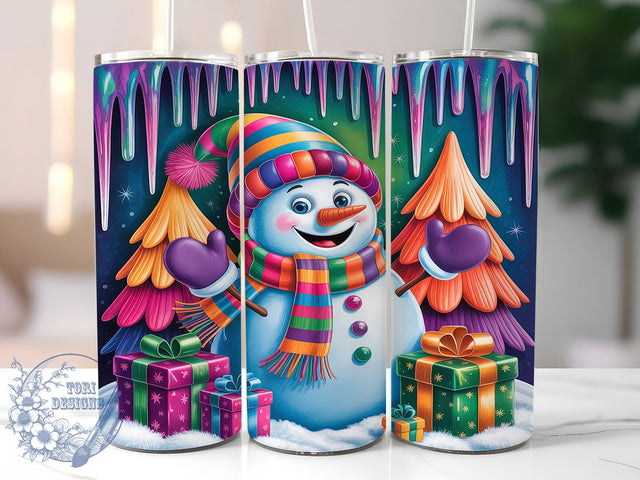 3D Inflated Snowman Tumbler, 3D Christmas, Holiday Wrap, Festive Tumbler, 20oz Tumbler, Winter Sublimation, Xmas Gift Sublimation ToriDesigns 
