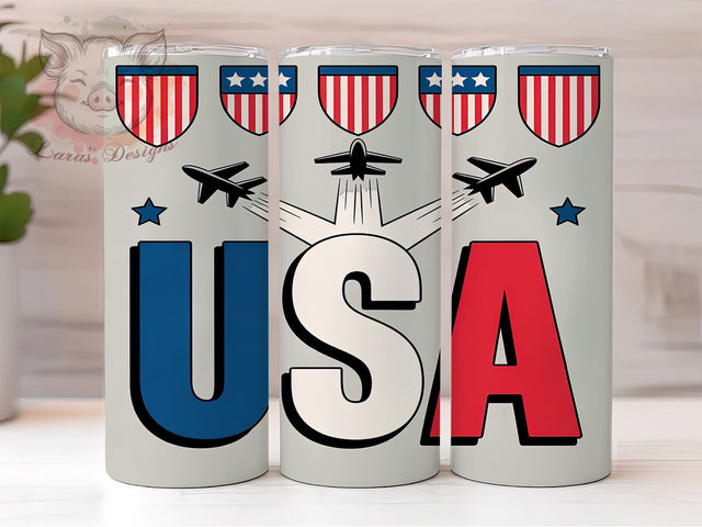 3D Inflated USA Flag 4th of July Tumbler Wrap, Independence Day PNG, 4th Of July Tumbler, Patriotic Cup Design, 3D Inflated Wrap, American Flag Design, 20oz Sublimation Tumbler Sublimation Lara' s Designs 