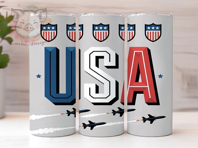 3D Inflated USA Flag 4th of July Tumbler Wrap, Independence Day PNG, 4th Of July Tumbler, Patriotic Cup Design, 3D Inflated Wrap, American Flag Design, 20oz Sublimation Tumbler Sublimation Lara' s Designs 