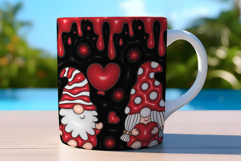 3D Inflated Valentine's Tumbler Wrap 3D Paper Rupkotha 