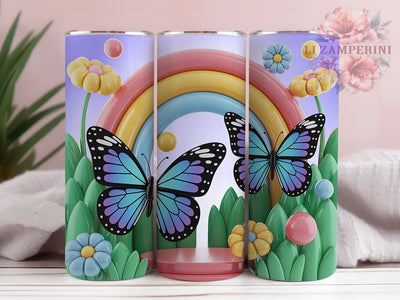 3D Instant Elegant Butterfly 20oz Tumbler, Instant Butterfly Cup Wrap, Elegant Butterfly Design, Sublimation Tumbler Wrap, 20Oz Tumbler Design, Artistic Butterfly Cup, Stylish Instant Butterfly Wrap Sublimation Li Zamperini 