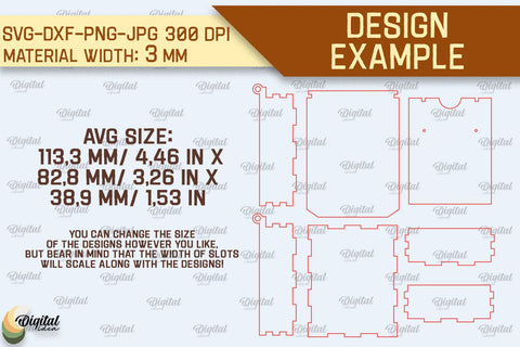 3D Jewelry Box SVG. Laser Cut Small Gift Box SVG Evgenyia Guschina 