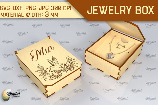 3D Jewelry Box SVG. Laser Cut Small Gift Box SVG Evgenyia Guschina 