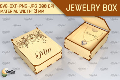 3D Jewelry Box SVG. Laser Cut Small Gift Box SVG Evgenyia Guschina 