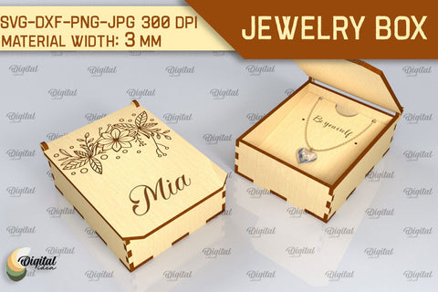 3D Jewelry Boxes SVG Bundle. Laser Cut Small Gift Boxes SVG Evgenyia Guschina 