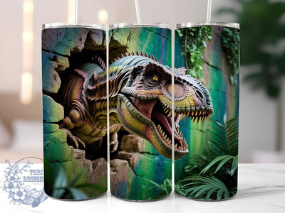 3D Jurassic Dinosaur Tumbler, Jurassic Sublimation Design, Prehistoric Cup Art, 20oz Dino Tumbler, Whimsical Dinosaur Mug, Stylish Jurassic Cup, Cozy Prehistoric Wrap Sublimation ToriDesigns 
