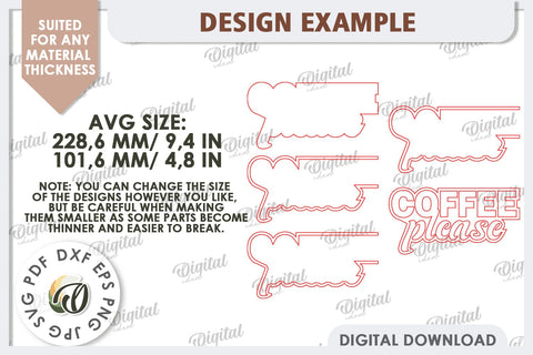 3D Kitchen Led Light Sign Laser Cut. Kitchen Decor SVG SVG Evgenyia Guschina 