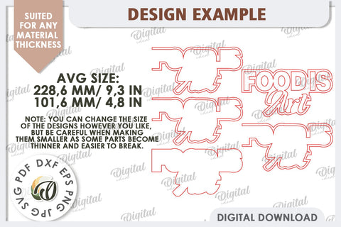 3D Kitchen Led Light Sign Laser Cut. Kitchen Decor SVG SVG Evgenyia Guschina 