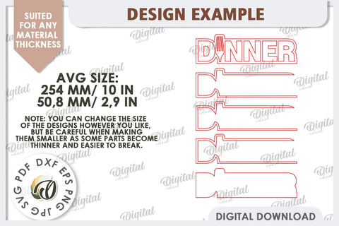 3D Kitchen Led Light Sign Laser Cut. Kitchen Decor SVG SVG Evgenyia Guschina 