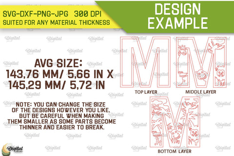 3D Laser cut Monogram Letter T. Kids alphabet wall sign SVG SVG Evgenyia Guschina 