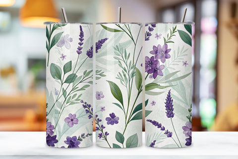3D Lavender Fields Seamless Tumbler Wrap, Purple Hues for Spring, seamless tumbler wrap, lavender floral design, purple spring wrap, watercolor lavender design, 20oz skinny tumbler, tapered tumbler wrap, straight tumbler design Sublimation FloridPrintables 