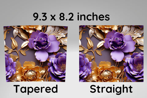 3D Lavender flower tumbler wrap | Sublimation PNG design Sublimation FloridPrintables 