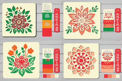 3D Layer Flower SVG cut file Decor Bundle SVG MD JOYNAL ABDIN 