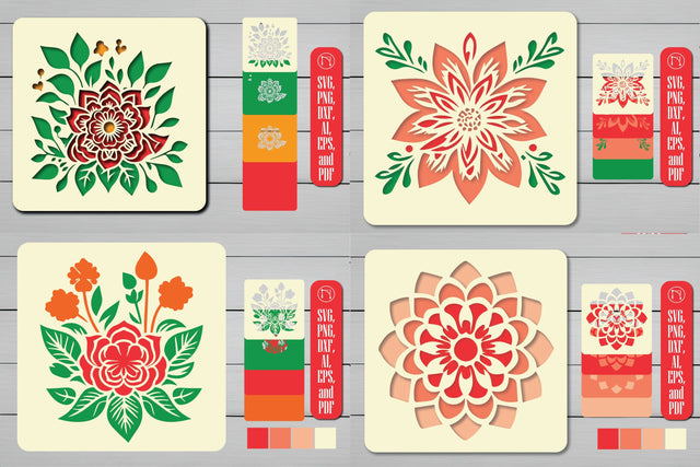 3D Layer Flower SVG cut file Decor Bundle SVG MD JOYNAL ABDIN 