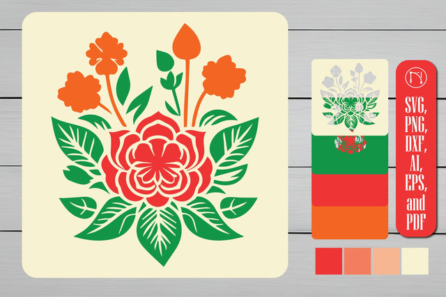 3D Layer Flower SVG cut file Decor SVG MD JOYNAL ABDIN 