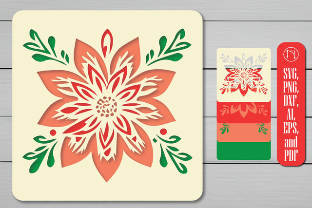 3D Layer Flower SVG cut file Decor SVG MD JOYNAL ABDIN 