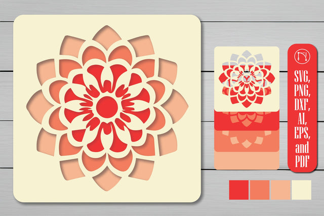 3D Layer Flower SVG cut file Decor SVG MD JOYNAL ABDIN 