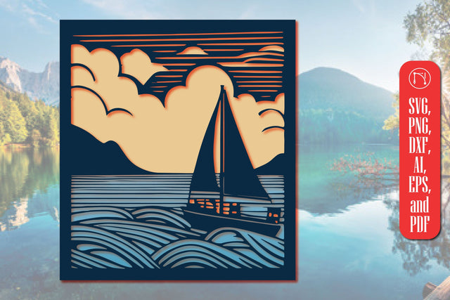 3D Layer Summer Sea Wall Art SVG SVG MD JOYNAL ABDIN 