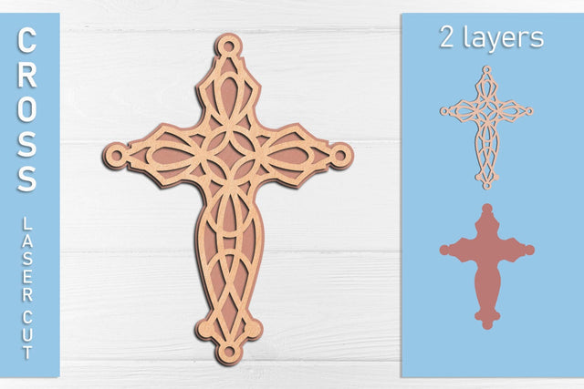 3d Layered cross svg papercut, Religious layered laser cut SVG AnastasiyaArtDesign 
