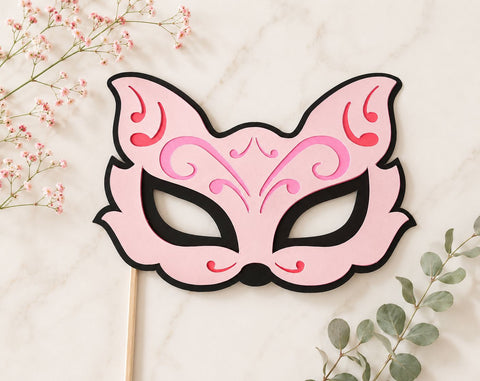 3D Layered Fox Mask SVG - Kids Halloween Costume Prop Paper Template for Cricut - Woodland Forest Animal Party Prop Silhouette Cut File SVG DreamingSVG 