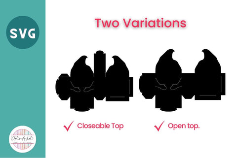 3D Layered Gnome Party Favor Box SVG Cut 3D Paper Dots-A-Lot 