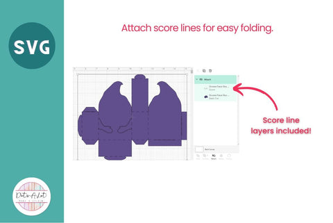 3D Layered Gnome Party Favor Box SVG Cut 3D Paper Dots-A-Lot 