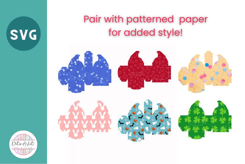 3D Layered Gnome Party Favor Box SVG Cut 3D Paper Dots-A-Lot 