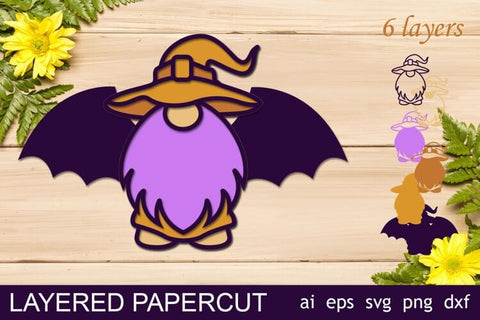 3d layered Halloween set, Halloween shadow box svg SVG AnastasiyaArtDesign 