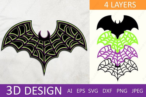 3d layered Halloween set, Halloween shadow box svg SVG AnastasiyaArtDesign 