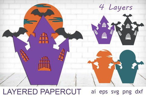 3d layered Halloween svg, Laser cut halloween round decor SVG AnastasiyaArtDesign 