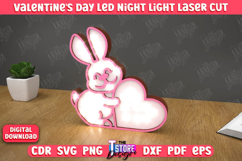 3D Layered Light Bundle | Valentine's Day Led Night Light | Table Figurines | CNC Files SVG The T Store Design 