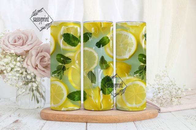 3D Lemonade Tumbler Wrap 20 oz Tumbler Sublimation Design Lemon Ice Cubes Tumbler wrap Seamless Tumbler PNG Digital Download Sublimation sassyprint 