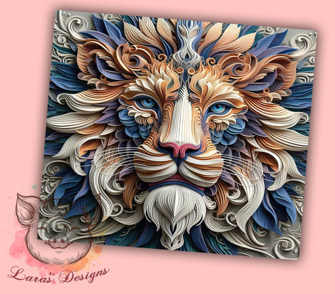 3D Leo Zodiac 20 oz Skinny Tumbler Sublimation Design, Straight & Tapered Tumbler Png, Zodiac Tumbler Png, Digital Download PNG Sublimation Lara' s Designs 