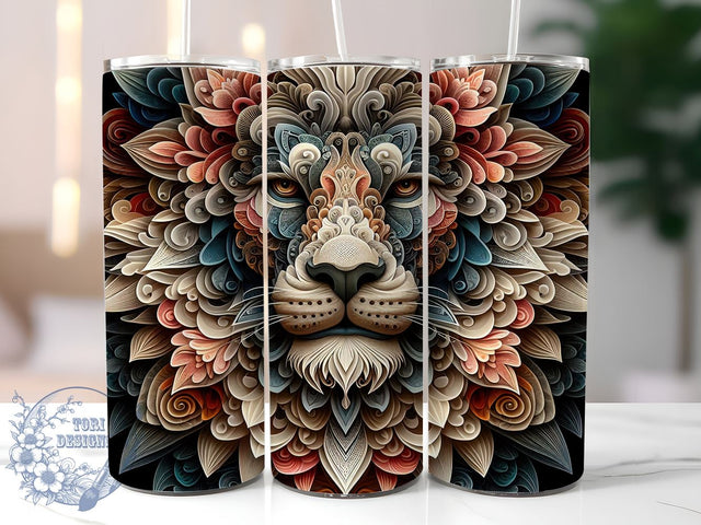 3D Leo Zodiac 20oz Skinny Tumbler PNG, Astrology Tumbler Sublimation Wrap, Straight & Tapered Tumbler Wrap, Instant Digital Download Sublimation ToriDesigns 