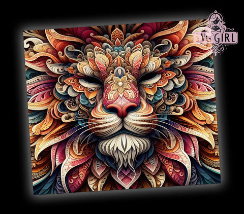 3D Leo Zodiac 20oz Tumbler Wrap Sublimation Design, Straight Tapered Tumbler Wrap, Zodiac Signs Leo Tumbler Png, Instant Digital Download Sublimation SvggirlplusArt 