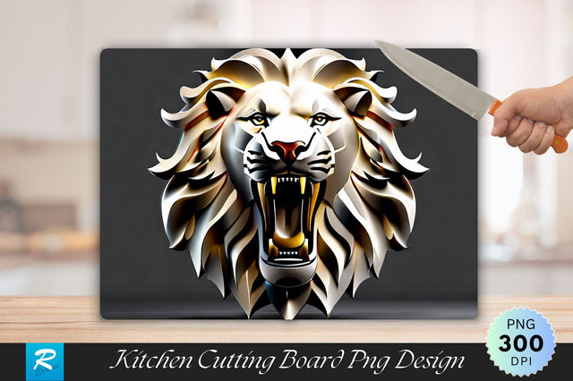 3D Lion Face Cutting Board Sublimation Regulrcrative 