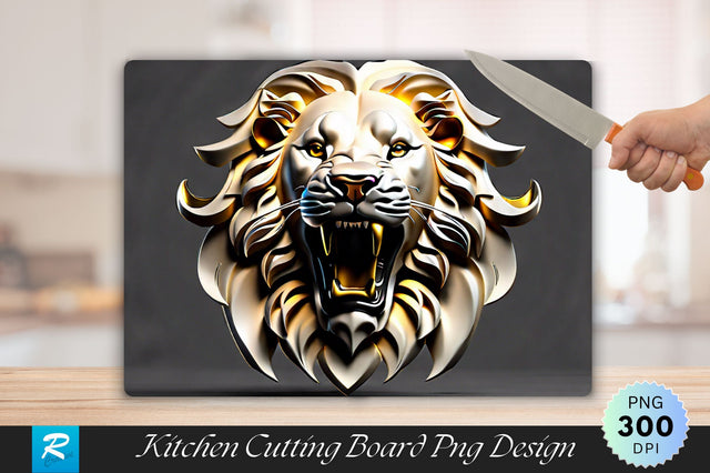 3D Lion Face Cutting Board Sublimation Regulrcrative 