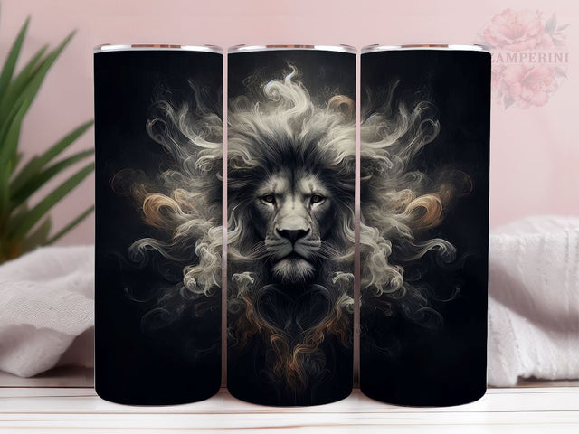 3D Lion Smoke 20oz Tumbler Wrap PNG, Lion Tumbler Png, Straight & Tapered Tumbler Wrap, Instant Digital Download Sublimation Li Zamperini 