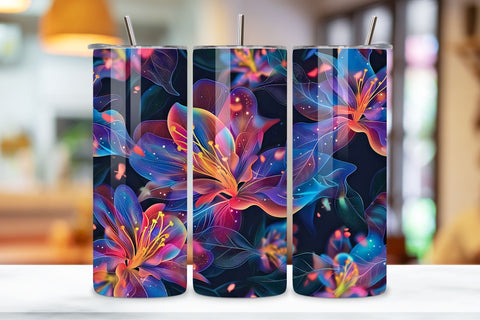 3D Lively Petal Tumbler Wrap | Seamless Tumbler Wrap Sublimation FloridPrintables 