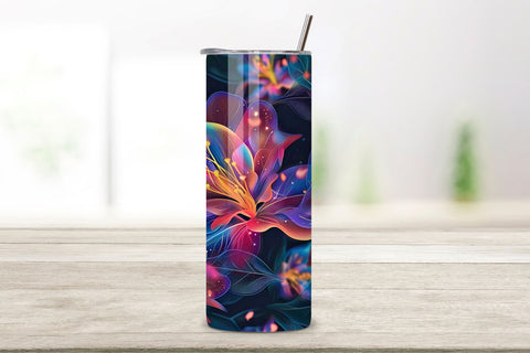 3D Lively Petal Tumbler Wrap | Seamless Tumbler Wrap Sublimation FloridPrintables 