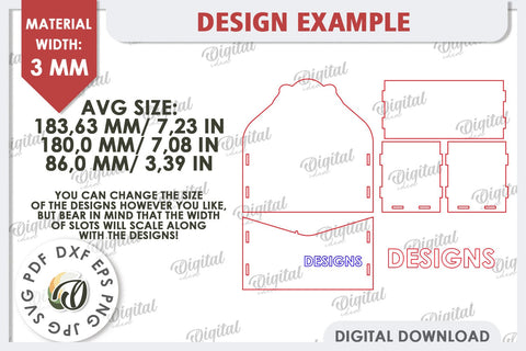 3D Love Letter Gift Box Laser Cut. Valentine Day Gift SVG SVG Evgenyia Guschina 